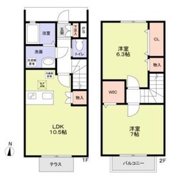 ディアコートB棟の物件間取画像